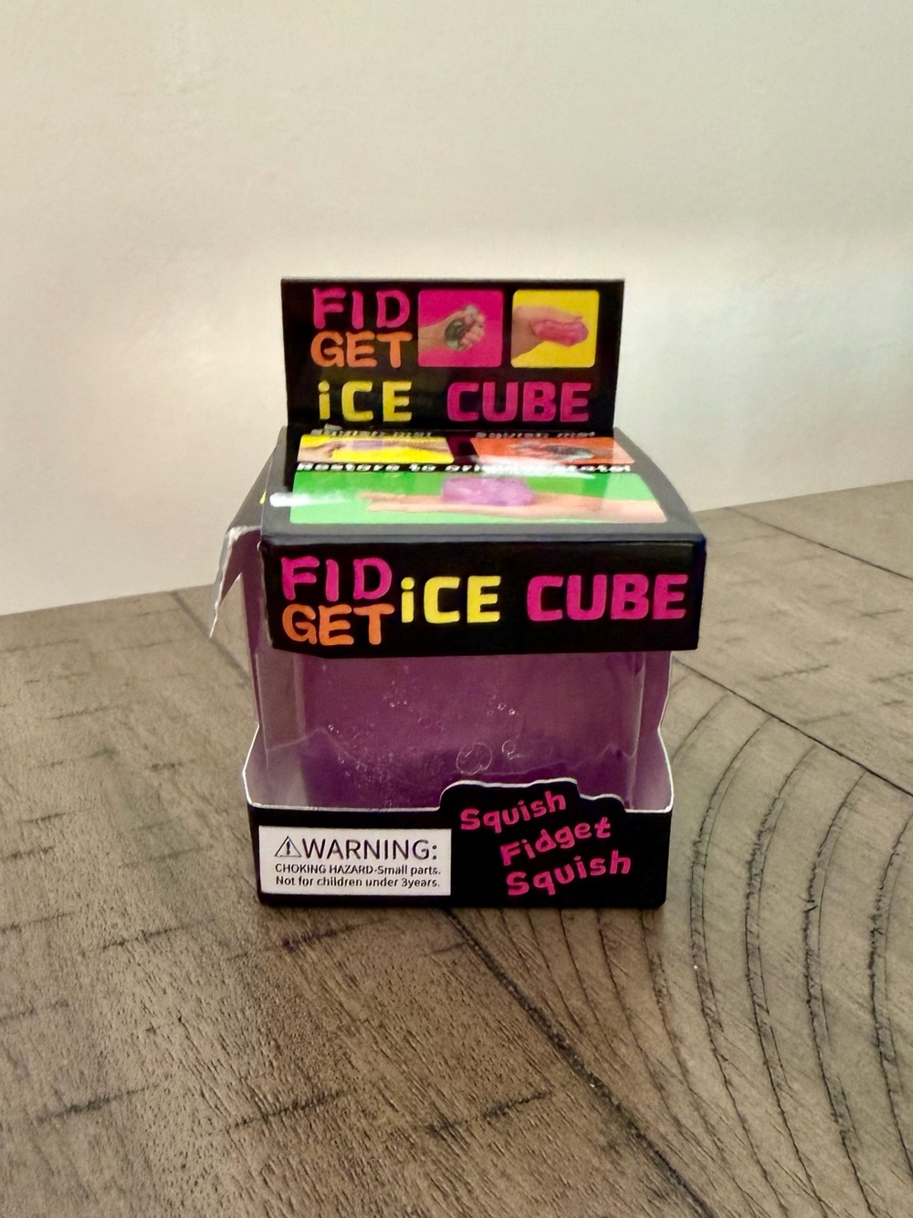 Purple Fidget Ice Cube Squishy Stress Toy – New in Box
